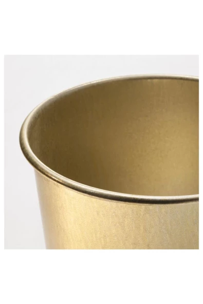 Daıdaı Galvanizli Çelik Saksı - Gold Pirinç Rengi - 9 Cm - 6