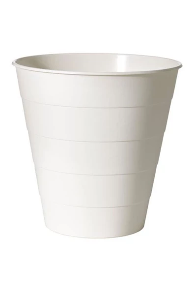 Plastik Fnıss Çöp Kutusu, Beyaz 28 x 28 Beyaz 10 L Ofis / Çalışma Masası - 2