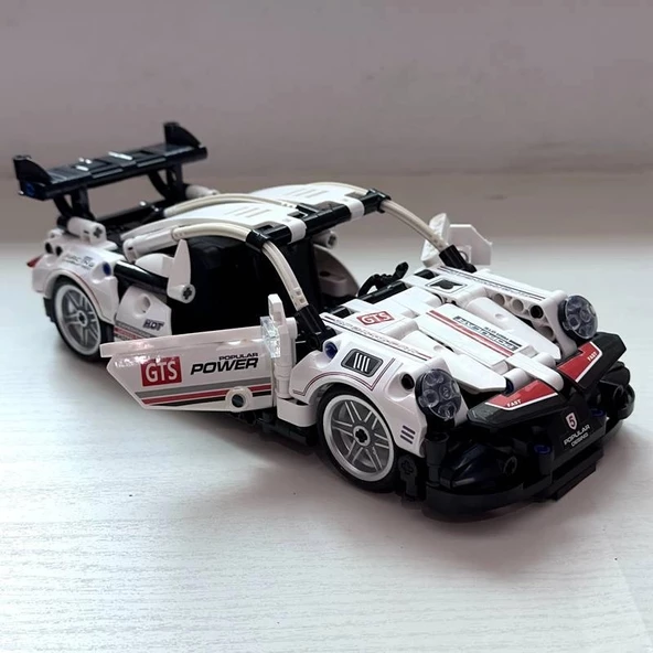 Technic Spor Araba 3D Lego BUILDING BLOCKS 492 Parça 6+ YAŞ Puzzle Çek-Bırak Araba Hediye - 3