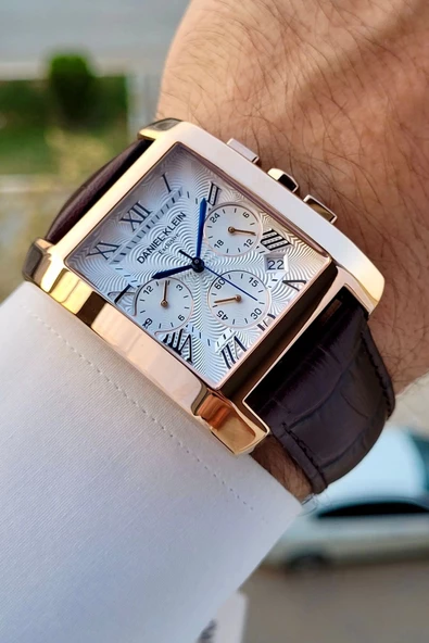 Daniel Klein DKISTE1259 Kasası Rose Kordonu Kahverengi Renk İç Göstergeleri Aktif Hediye Paketli Erkek Kol Saati - Resim 4