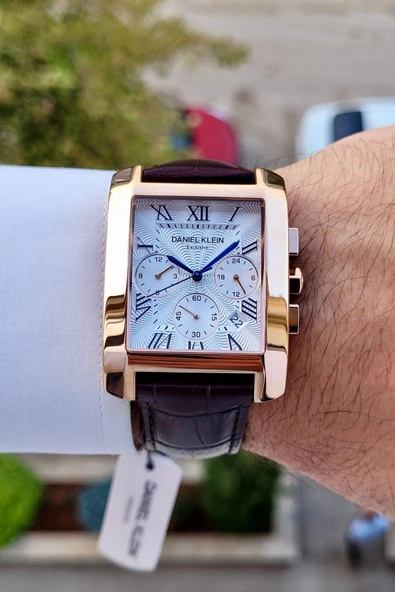 Daniel Klein DKISTE1259 Kasası Rose Kordonu Kahverengi Renk İç Göstergeleri Aktif Hediye Paketli Erkek Kol Saati - Resim 2