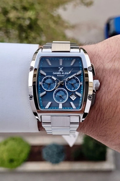 Daniel Klein DKISTE1293 Kadranı Lacivert Kordonu Gümüş Renk İç Göstergeleri Aktif Hediye Paketli Erkek Kol Saati - Resim 2