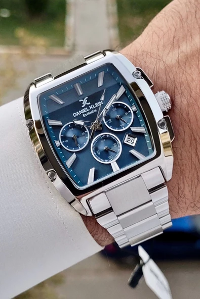 Daniel Klein DKISTE1293 Kadranı Lacivert Kordonu Gümüş Renk İç Göstergeleri Aktif Hediye Paketli Erkek Kol Saati ürün görseli 1