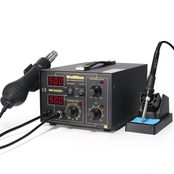 WellHise WH 862D+ Hayva İstasyonu Sıcak Hava Üflemeli Havya istasyonu - 2