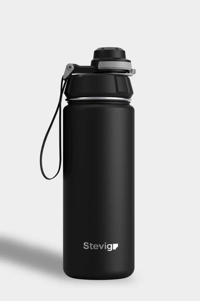 Stevig 1 Hand Leak-Proof Sızdırmaz Çelik Termos 500 Ml Black ST-207