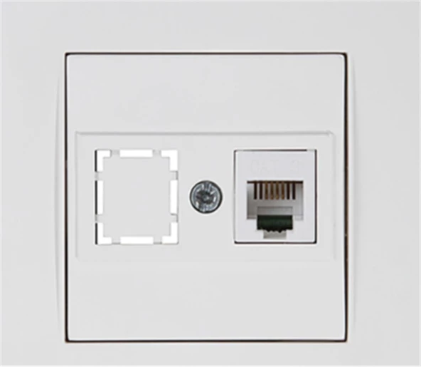 Mutlusan Rita Telefon Prizi 1XRJ12 Beyaz Bilisterli  (2220 125 0101B) ürün görseli 1