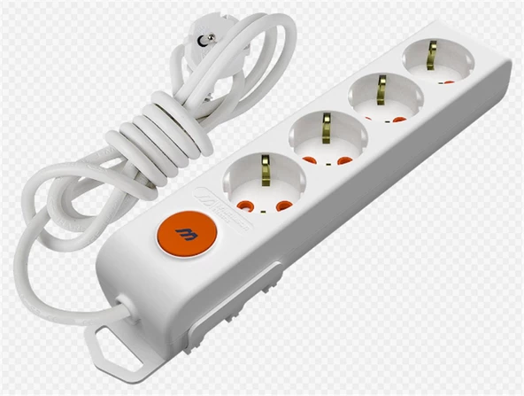 Mutlusan Rı-Tech 4lü 5mt AnahtarTopraklı  Grup Priz  (001 175 420002 05 00) ürün görseli 1