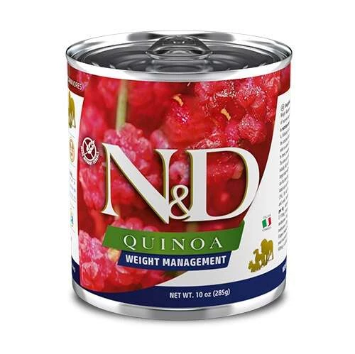 N&D  Quinoa Weight Management Light Kinoa Kuzu Köpek Konservesi 285 Gr