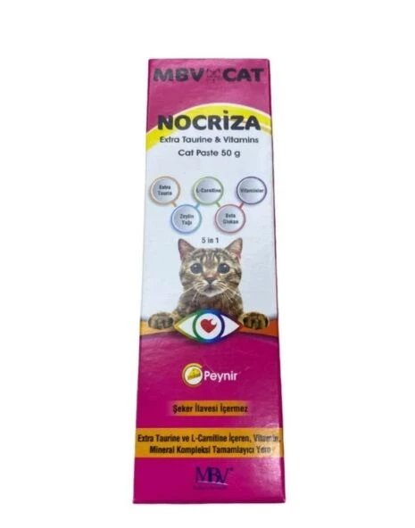 MBV Nocriza Taurin ve Vitamin Peynirli Kedi Macunu 50 Gr