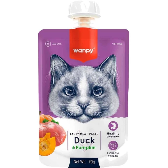 Wanpy Kedi Ödülü Ördekli Balkabaklı Ezme 90 Gr