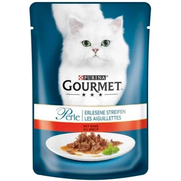 Gourmet Perle Izgara Sığır Etli Yaş Kedi Maması 85 gr