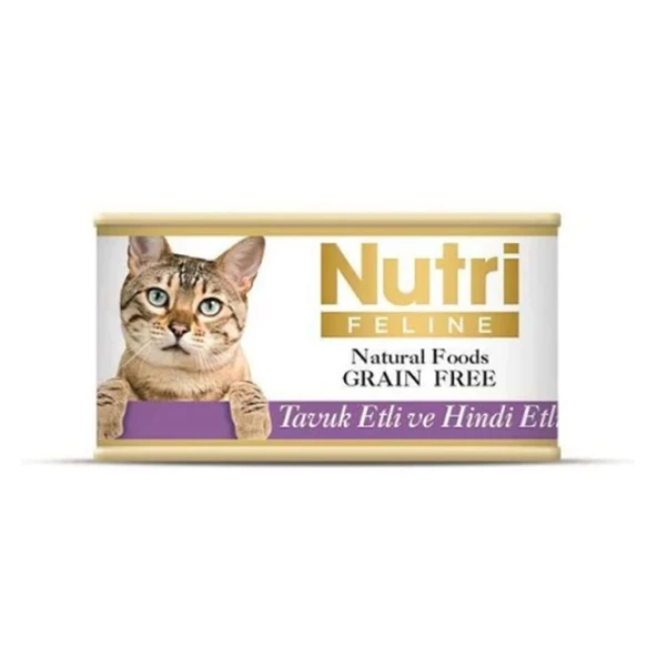 Nutri Feline Tavuk Etli ve Hindi Etli Yetişkin Kedi Konservesi 85gr