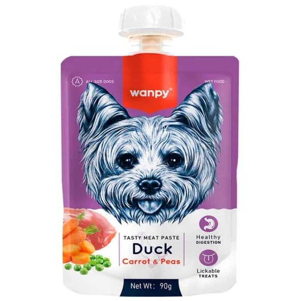 Wanpy Ördek Etli ve Havuçlu Ezme Köpek Ödül Maması 90 Gr