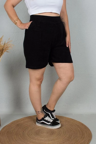 Büyük Beden Havlu Şort Renkli Şt016 - 5