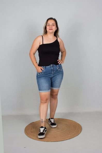 Büyük Beden Kadın Giyim Asimetrik Askılı Viskon Siyah Body - 6