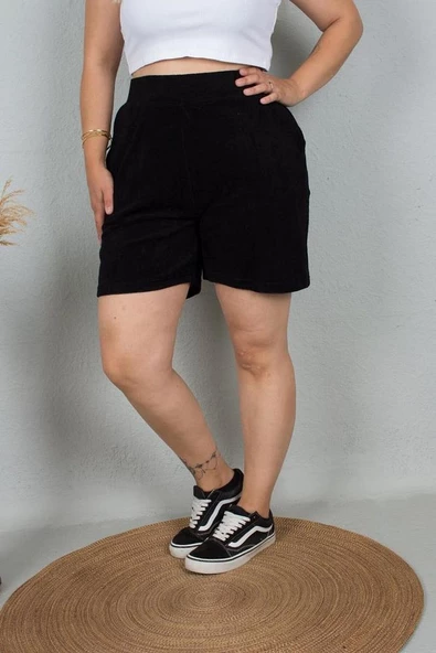 Büyük Beden Havlu Şort Renkli Şt016 - 2