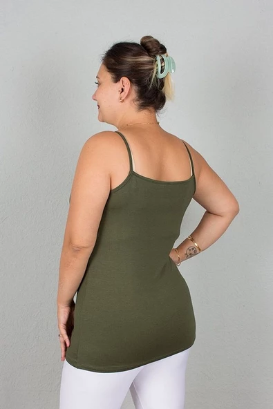 Büyük Beden Askılı Viskon Body - 5
