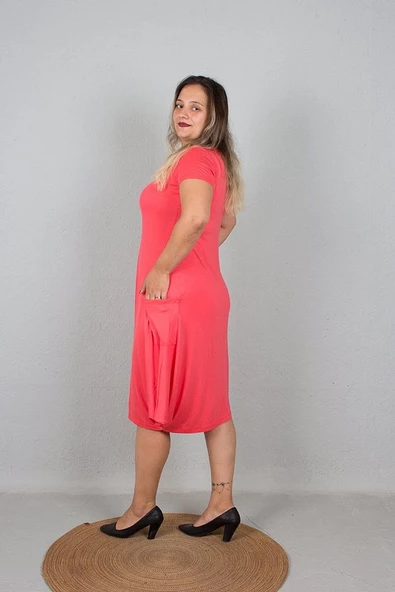 Büyük Beden Kadın Giyim Şalvar Model Elbise - 7
