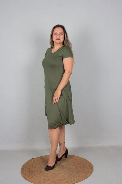 Büyük Beden Kadın Giyim Şalvar Model Elbise - 11