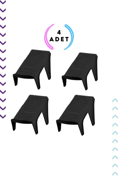 Ayakkabı Rampası, 4'lü Tekli Ayakkabı Düzenleme Ürünü Siyah, Dolap Içi Düzenleyici Organizer - 2