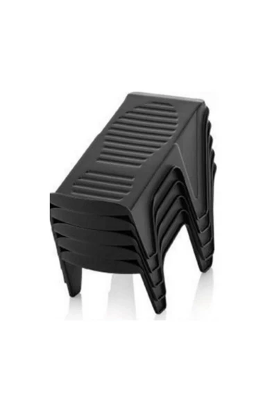 Ayakkabı Rampası, 4'lü Tekli Ayakkabı Düzenleme Ürünü Siyah, Dolap Içi Düzenleyici Organizer - 4