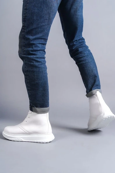 Franca Bağcıklı Cilt Erkek Spor Bot BT Beyaz - 3