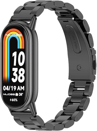 Xiaomi Mi Band 8 / Band 9 Kordon Klipsli Metal Kordon 04 +Kısaltma Aparatı - 12