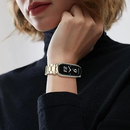 Xiaomi Mi Band 8 / Band 9 Kordon Klipsli Metal Kordon 04 +Kısaltma Aparatı - 11