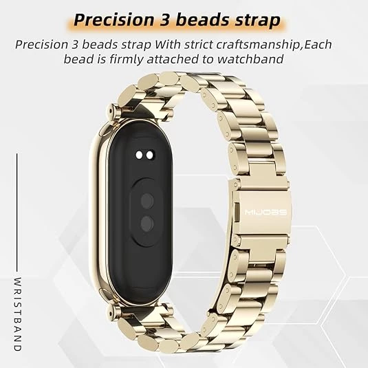 Xiaomi Mi Band 8 / Band 9 Kordon Klipsli Metal Kordon 04 +Kısaltma Aparatı - 10