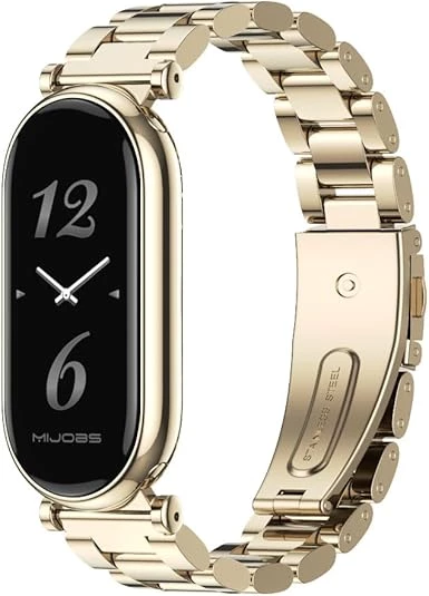 Xiaomi Mi Band 8 / Band 9 Kordon Klipsli Metal Kordon 04 +Kısaltma Aparatı - 7