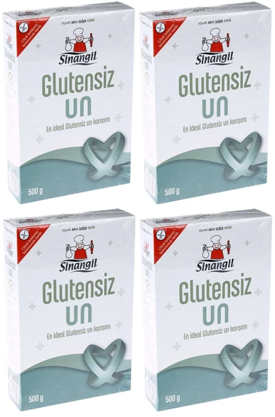 Sinangil Glutensiz Un 500GR (4 Lü Set) 2KG Çölyak Diyetine Uygun (4PK*500GR)