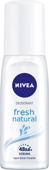 NIVEA Kadın Pump Sprey Deodorant Fresh Natural 75ml, Ter ve Ter Kokusuna Karşı 48 Saat  Koruması