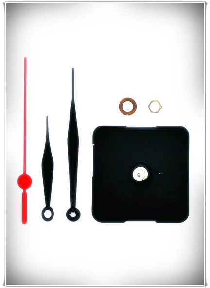1 Adet, Duvar Saat Mekanizması, 10 Mm Şaft, Saat Motoru, - 1