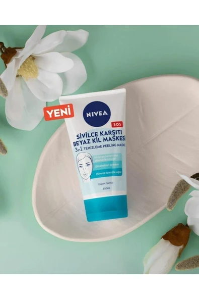 NIVEA,Sivilce Ve Siyah Nokta Karşıtı Beyaz Kil Maskesi 150 ml - 3