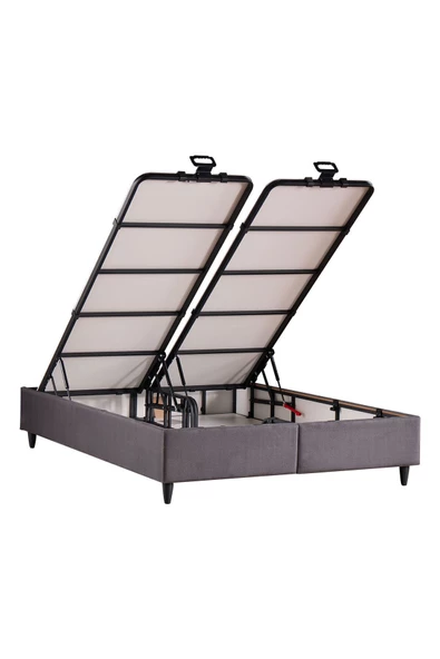 Kilim Mobilya Royal Plus Sandıklı Baza Başlık Seti Antrasit 140X190 - 2