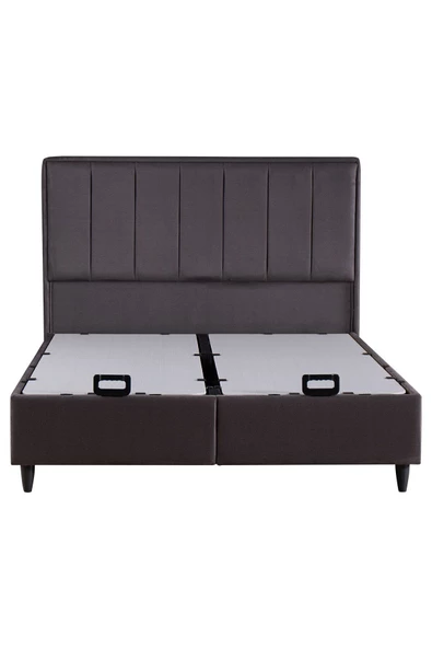 Kilim Mobilya Royal Plus Sandıklı Baza Başlık Seti Antrasit 140X190