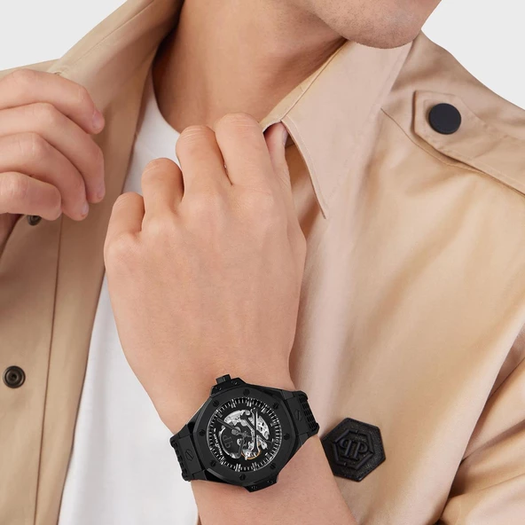 Philipp Plein PWPFA0924 Siyah Çelik Erkek Kol Saati - Resim 4