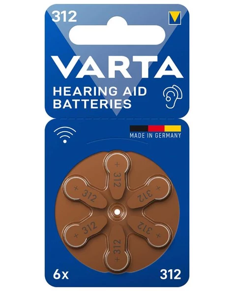 Varta 312 Numara İşitme Cihazı Pili 6lı Paket