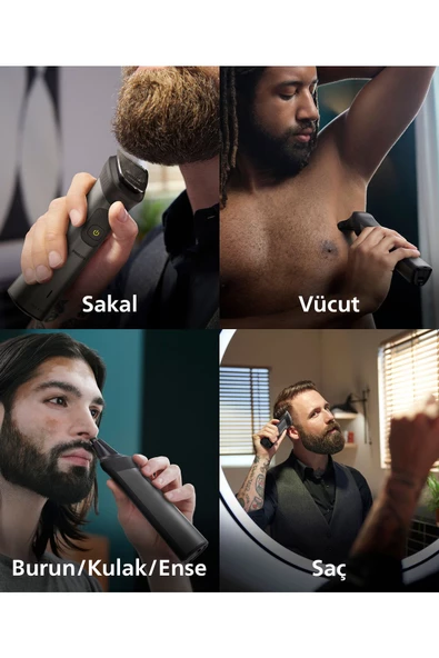 15'i 1 Arada Erkek Bakım Seti Mg7950/15-yüz/saç/vücut (ISLAK/KURU KULLANIM) - 7