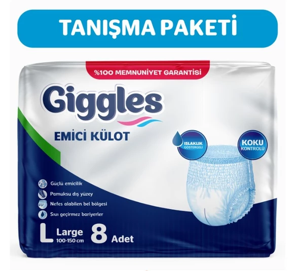 GİGGLES KÜLOTLU HASTA BEZİ LARGE 8 Lİ