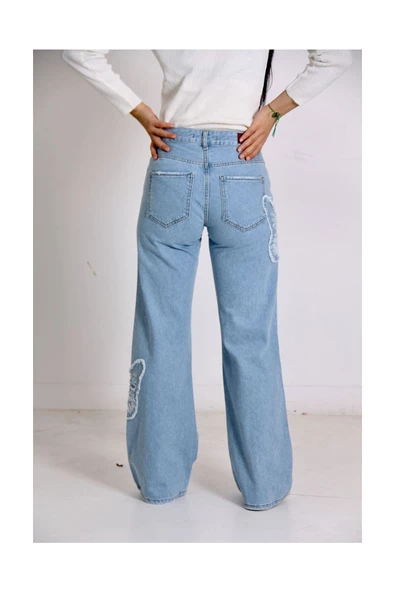 Kelebek Nakışlı Pantolon - 12