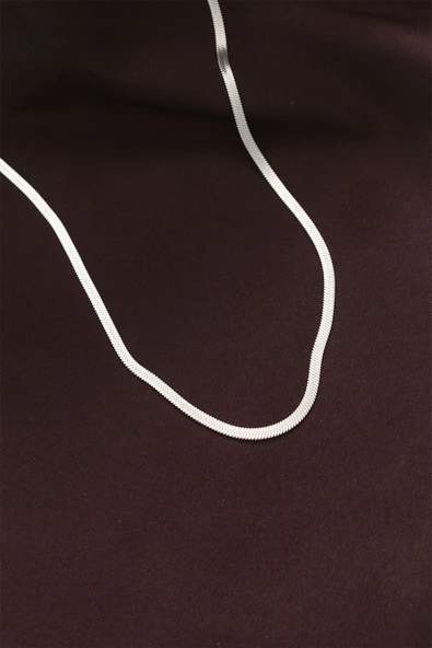 316L Çelik Gümüş Renk 60 cm İtalyan Zincir Kolye ürün görseli 1