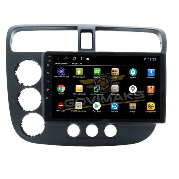 GOVİMAKS HONDA CİVİC VTEC 2  2001-2006  8 GB RAM 128 GB HAFIZA ANDROID MULTIMEDIA TEYP