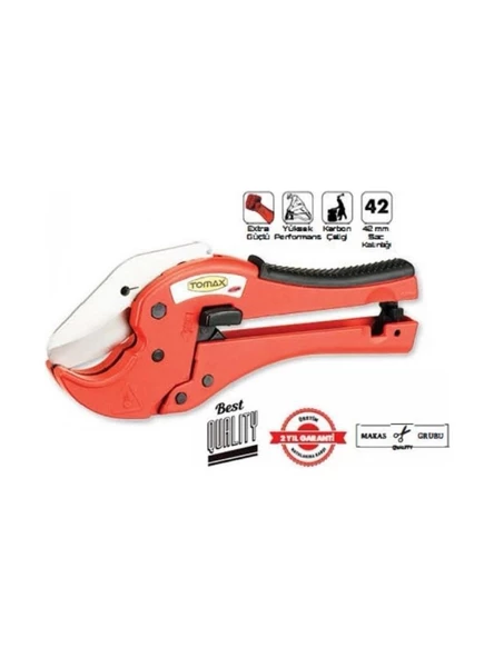 Tomax 42mm Plastik Pvc Pprc Boru Kesme Makası 03062042 - 3
