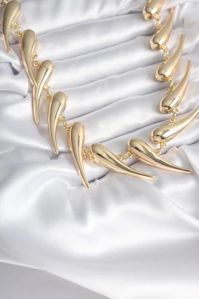 VIP Seri Özel Tasarım Gold Renk Kadın Kolye ürün görseli 1