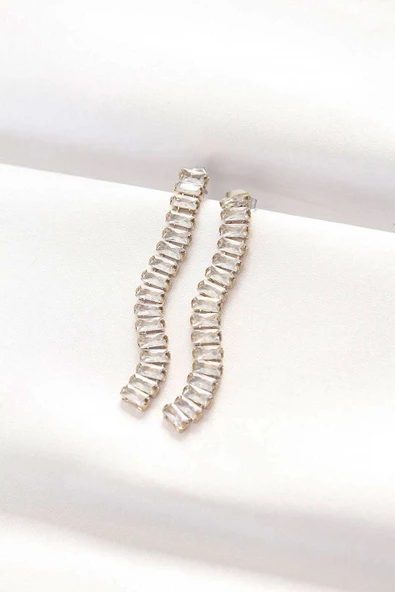 316L Çelik Gold Renk Su Yolu Küpe ürün görseli 1