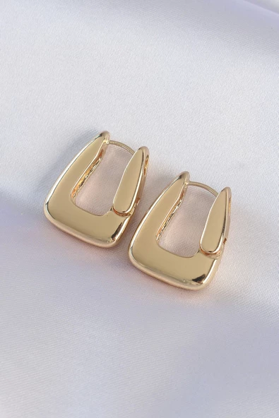 Pirinç Gold Renk Kalın Küpe ürün görseli 1