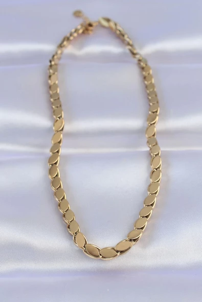 316L Çelik Gold Renk Arpa Model Kolye - Resim 2