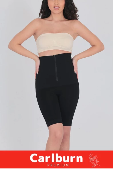 Vücut Şekillendirici İz Göstermeyen Kaymaz Sıkılaştırıcı Kadın Fermuarlı Toparlayıcı Klasik Korse - Resim 2