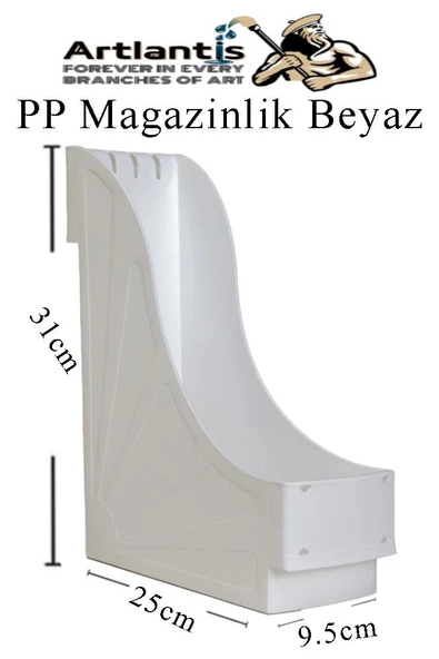 Plastik Magazinlik Beyaz 2 Adet Plastik Kutu Klasörü Magazinlik A4 Dosya ve Masa Düzenleyici Sınıf Ev Ofis - 2